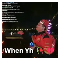 a man in a red jacket says when yh on the bottom