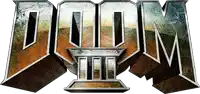 a logo for doom ii with a desert background