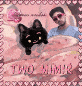 a picture of a man and a cat with the words two mimir written on it