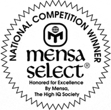 the national competition winner logo for mensa select honored for excellence by mensa the high iq society .