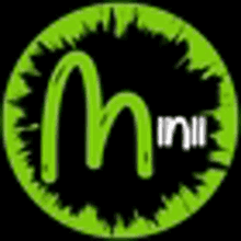 a green circle with the letter m in it