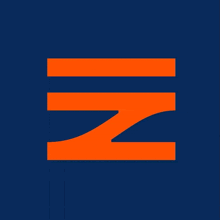 an orange letter z is on a dark blue background