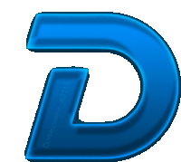 a blue letter d on a white background that says dominione # 2016