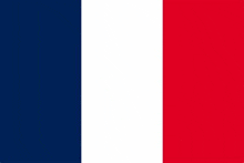 the flag of france is a blue , white , and red striped flag .