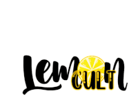 a logo for a company called lemon cult with a slice of lemon on it