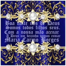 maria carmo borges is written on a blue background