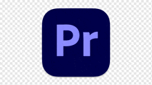 a purple pr logo in a blue square