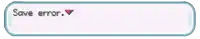 a save error button with a red arrow pointing down