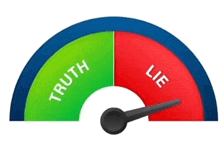 a truth and lie gauge with a black needle