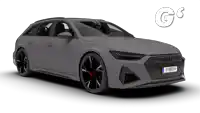 a gray audi with a license plate that says g1-682-ev