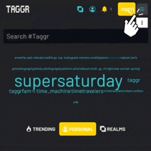 a screenshot of a website that says taggr search #taggr