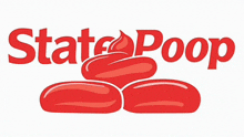 a logo for state poop shows a pile of poop on a white background