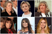 a collage of women including hillary clinton and michelle obama