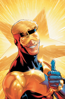 a comic book character is giving a thumbs up sign
