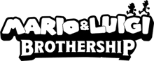 a black and white logo for mario and luigi brothership .