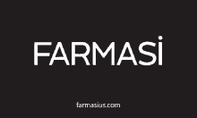 a black background with the word farmasi written in white