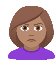 a cartoon illustration of a woman with an angry expression on her face