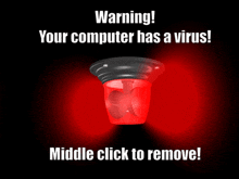 a warning sign that says your computer has a virus on it