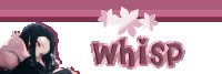 the word whisp is on a pink background with flowers