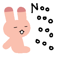 a drawing of a rabbit with the word noo written on the bottom