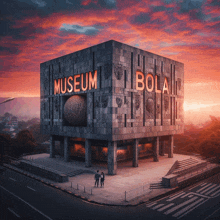 a large brick building with the word museum on it