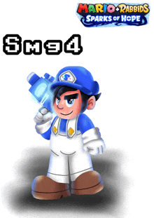 a cartoon character with the name smg4 on it