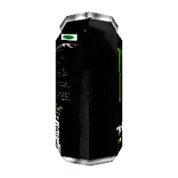 a can of monster energy drink with a green monster on it on a white background .