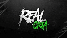 a green and white logo on a black background with the words `` real cria '' .