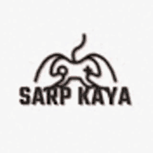 a logo for a company called sarp kaya with a picture of an apple and the words `` sarp kaya '' .