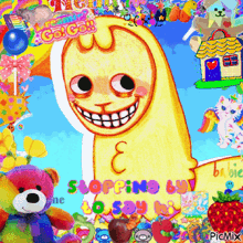 a picture of a cartoon character with a smiley face and the words stop being ugly to say hi