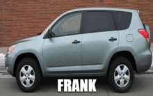 a car with the word frank on the side of it