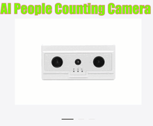 a camera with the words " ai people counting camera " on the bottom