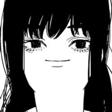 a black and white drawing of a girl 's face with a funny face .