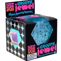 a box of nee groovy doh jewel super sparkly squishy toy