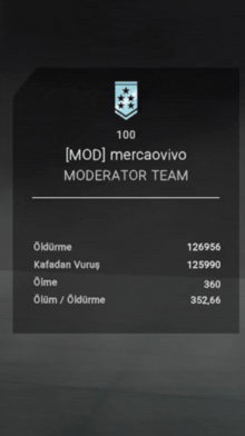 a screenshot of a video game that says mod mercaovivo moderator team