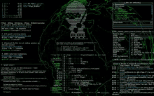 a computer screen with a skull on it that says ' x ' on it