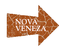 an arrow pointing to nova veneza with cracks on it