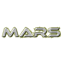 a white background with the word mars in silver