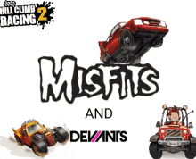 hill climb racing 2 misfits and deviants logo