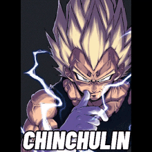 a poster of a dragon ball z character with the name chinchulin