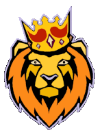 a drawing of a lion with a crown on it