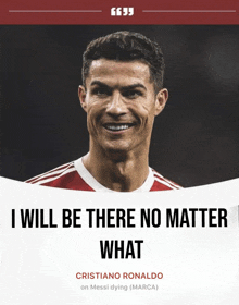 a poster of cristiano ronaldo with a quote on it