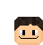 a pixel art drawing of a man 's face with a smile on it .