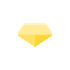 a yellow diamond on a white background with a blurred background .