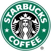 a starbucks coffee logo with a woman 's face in the center