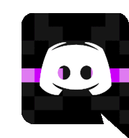 a discord icon has a purple stripe around it