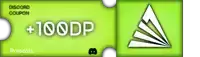 a green discord coupon with 100dp on it