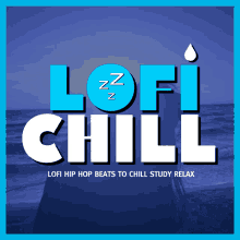 a blue and white logo for lofi chill