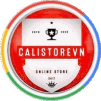 a logo for calistorevn shows a shield with a trophy on it