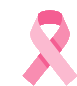 a pink ribbon on a white background is a symbol of breast cancer awareness .